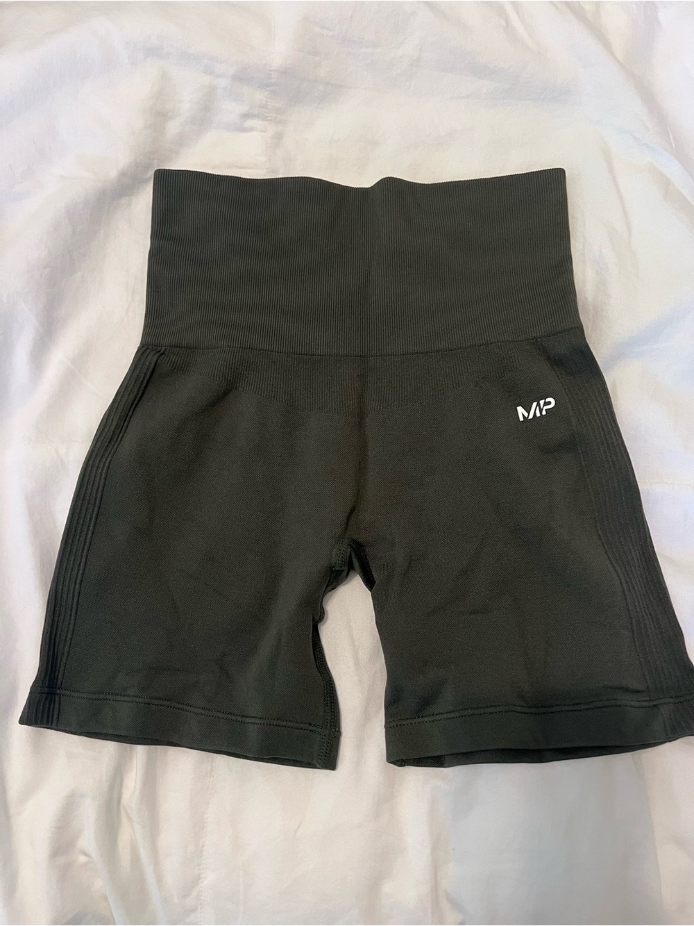 MP Women's High-Waist Army Green Seamless Bike Shorts